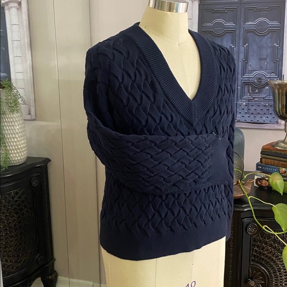 Gant Navy Blue Cotton V Neck sweater ladies size S - Picture 11 of 11